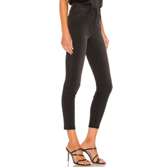 L'AGENCE 'Margot' High-Rise Ankle Skinny Jeans, Dark Graphite - Picture 2 of 3
